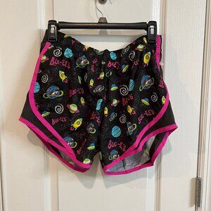 Buc-ees Space theme Women's Athletic Running Shorts NWT size M